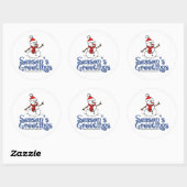 シーズングリーティングステッカー ラウンドシール (シート)