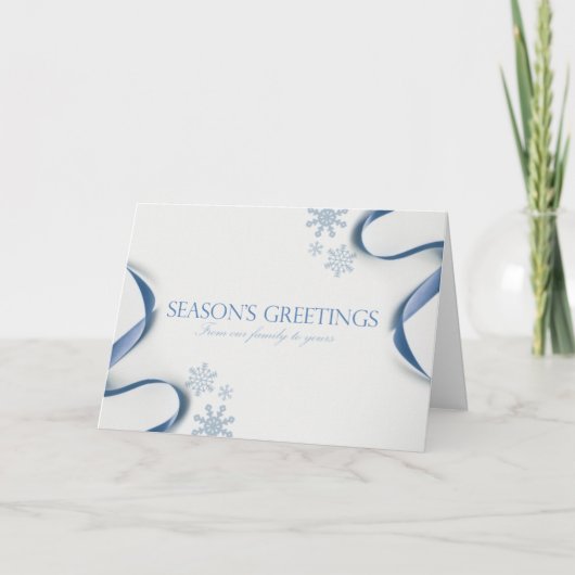 シーズングリーティングスノーフレーク カード (正面)
