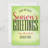 シーズングリーティングタイポグラフィ企業の事業 シーズンカード (正面)