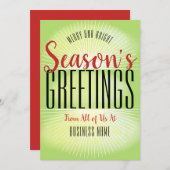 シーズングリーティングタイポグラフィ企業の事業 シーズンカード (正面/裏面)