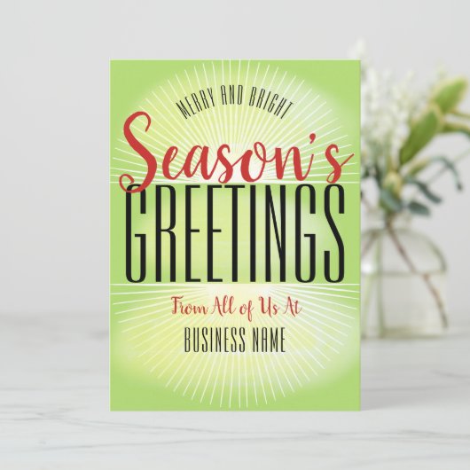 シーズングリーティングタイポグラフィ企業の事業 シーズンカード (スタンド正面)