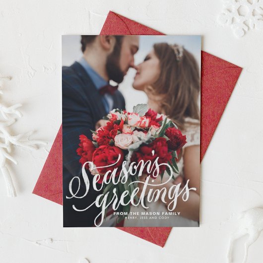 シーズングリーティングチョークレタリング写真 シーズンカード