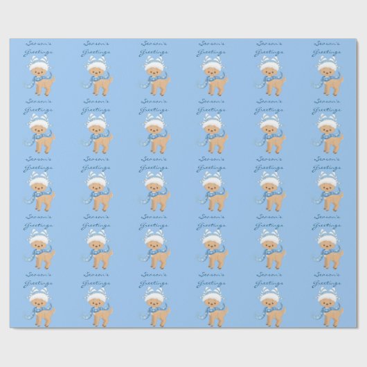 シーズングリーティングトナディブルー ラッピングペーパー (フラット)