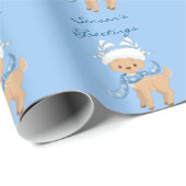 シーズングリーティングトナディブルー ラッピングペーパー (ロールコーナー)