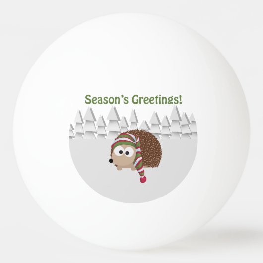 シーズングリーティングハリネズミ 卓球ボール (正面)