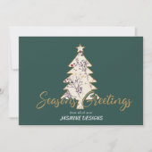 シーズングリーティングパインツリーグリーンビジネス シーズンカード (正面)