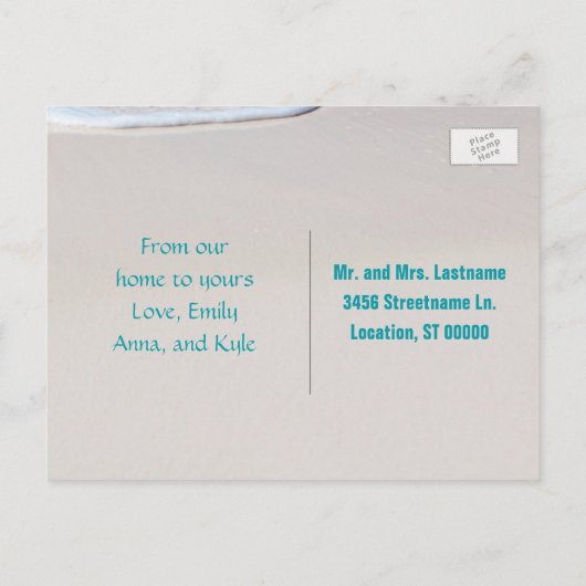 シーズングリーティングビーチクリスマスポストカード シーズンポストカード (裏面)