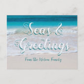 シーズングリーティングビーチクリスマスポストカード ポストカード (正面)