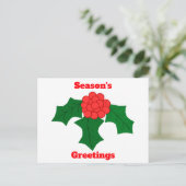 シーズングリーティングホリー葉書 ポストカード (スタンド正面)