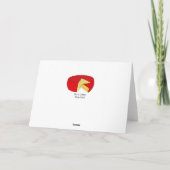 シーズングリーティングマウスチーズユーモアおもしろい カード (裏面)