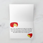 シーズングリーティングマウスチーズユーモアおもしろい カード (内部)