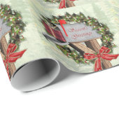 シーズングリーティングメールボックスリースラップ紙 ラッピングペーパー (ロールコーナー)