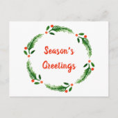 シーズングリーティングリースポストカード ポストカード (正面)