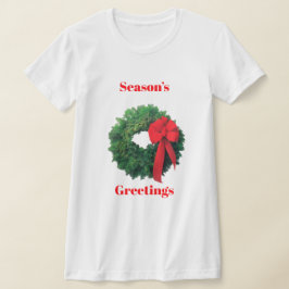 シーズングリーティングリースTシャツ Tシャツ