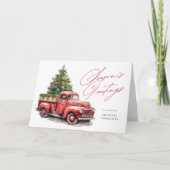 シーズングリーティングレッドトラック企業の事業 シーズンカード (正面)