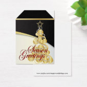 シーズングリーティング金ゴールドクリスマスツリーラベル (デスク)