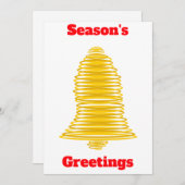 シーズングリーティング金ゴールドベルカード 招待状 (正面/裏面)