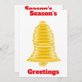 シーズングリーティング金ゴールドベルカード 招待状 (正面/裏面)