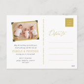 シーズングリーティング金ゴールドヴィンテージデコ観葉写真 シーズンポストカード (裏面)