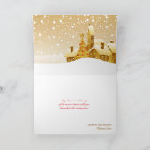 シーズングリーティング雪だるま折りグリーティングカード シーズンカード (内部)