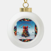 シーズングリーティング セラミックボールオーナメント (正面)