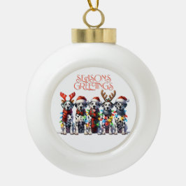 シーズングリーティング セラミックボールオーナメント