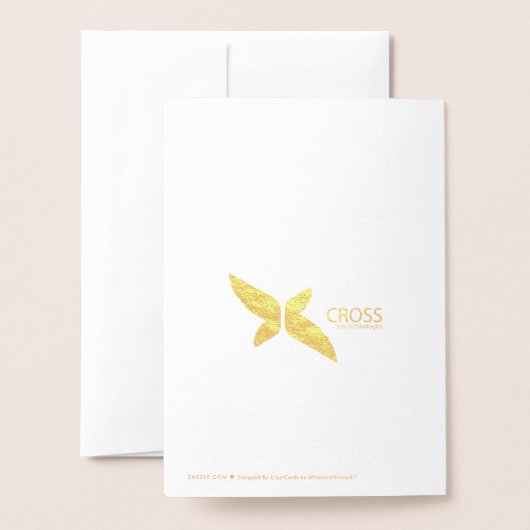 シーズングリーン金ゴールド企業の評価 箔カード (裏面封筒付き)