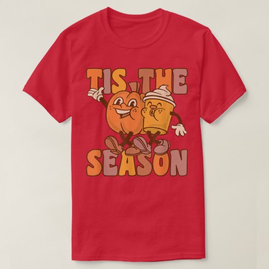 シーズングルービーパンプキンコーヒーヴィンテージハロ Tシャツ (デザイン正面)