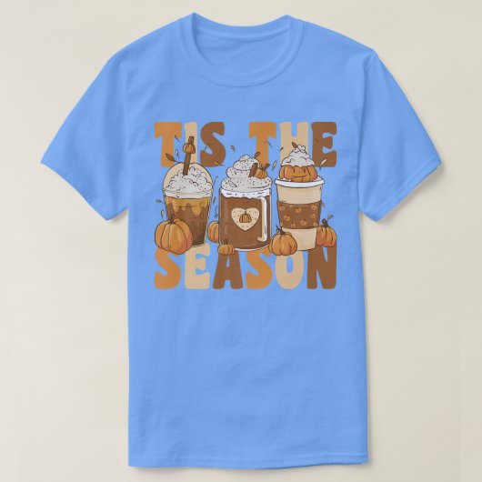シーズングルービーパンプキンコーヒーヴィンテージハロ Tシャツ (デザイン正面)