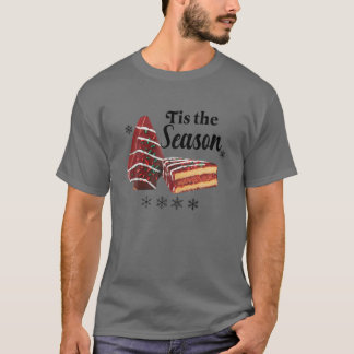 シーズンケーキのクリスマスツリー Tシャツ
