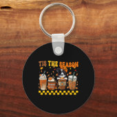 シーズンコーヒーパンプキンコリー縁どハーロ キーホルダー (正面)