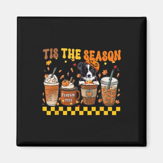 シーズンコーヒーパンプキンコリー縁どハーロ マグネット (正面)