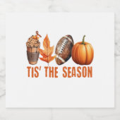 シーズンサンクスギビングカボチャ スパークリングワインラベル (シングルラベル)