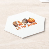 シーズンサンクスギビングカボチャ ペーパーコースター (アングル)