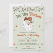 シーズンサンタクリスマスバースデーパーティー 招待状 (正面)