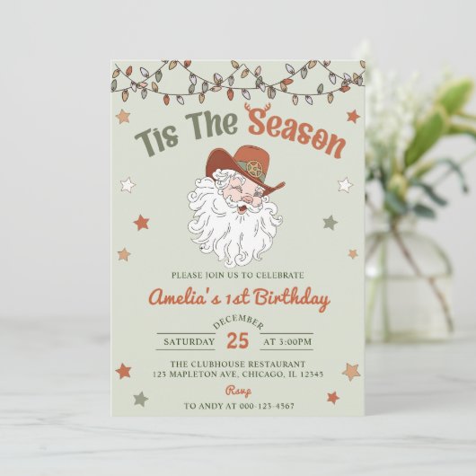 シーズンサンタクリスマスバースデーパーティー 招待状 (スタンド正面)