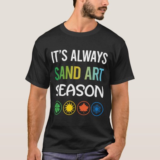 シーズンサンドおもしろいアート Tシャツ (正面)