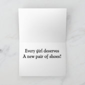 シーズンシューズの終わりのための飛んでいるショッピング シーズンカード (内部)