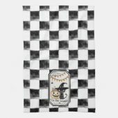 "シーズンシーズンチェッカーボードハッピーハローウィン キッチンタオル (縦)