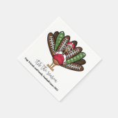 シーズンスクリプト感謝祭サッカートルコ スタンダードカクテルナプキン (角)