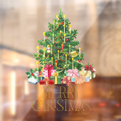 シーズンスタイリッシュヴィンテージかわいいクリスマスツリーギフト ウィンドウサイン (シート2)