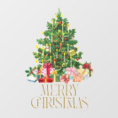 シーズンスタイリッシュヴィンテージかわいいクリスマスツリーギフト ウィンドウサイン (シート)