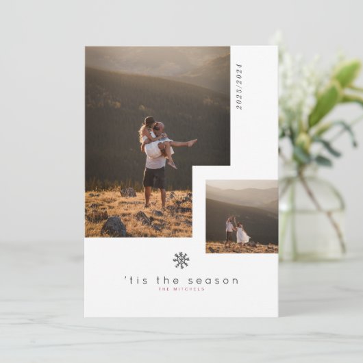 シーズンスノーフレーク |写真数々のの休日 招待状 (スタンド正面)