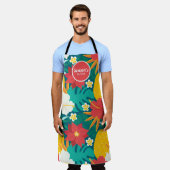 シーズンズアロハハワイアン エプロン (着用した状態)