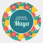 シーズンズアロハハワイアン ラウンドシール (正面)