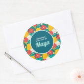 シーズンズアロハハワイアン ラウンドシール (封筒)