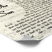 シーズンズインザサンソングリリックヴィンテージスクリプトプリント ポスター (角)