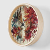 シーズンズウォール芸術的時計の時刻 壁時計 (傾斜)