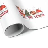 シーズンズクリスマスクリスマスバスケットボール ラッピングペーパー (ロールコーナー)