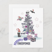 シーズンズクリープングキュートパステルゴシッククリスマスカード シーズンカード (正面/裏面)